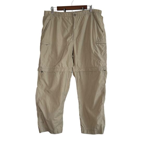 The North Face Women’s XL Convertible Hiking Pants Beige Zip-Off Nylon Trail Out - Picture 1 of 7